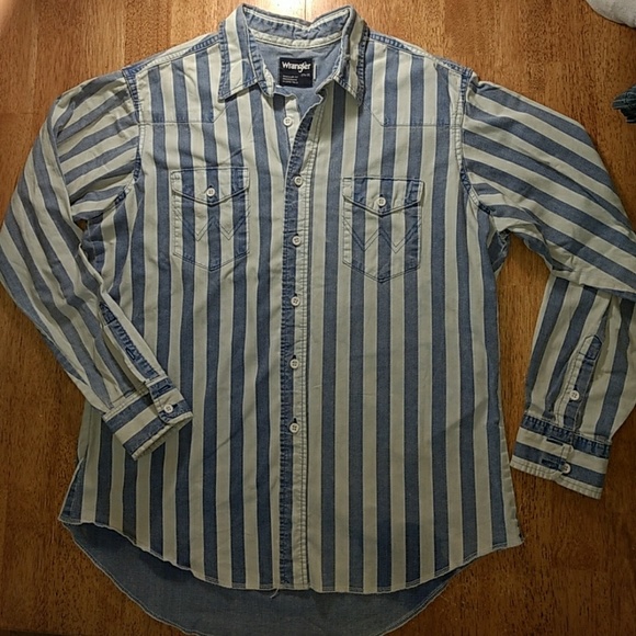 Wrangler | Shirts | Vintage Wrangler Striped Shirt | Poshmark